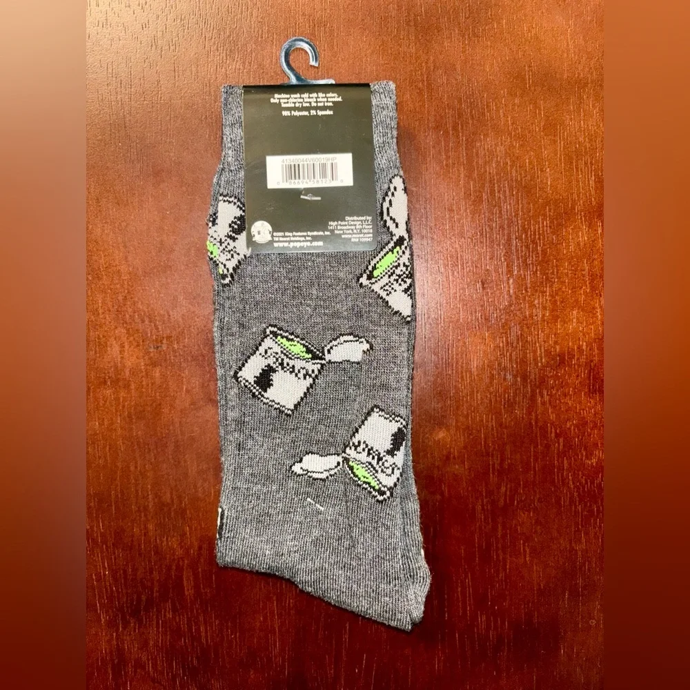 POPEYE NOVELTY CREW SOCKS NWT MEN’S SHOE SIZE 6.5-12